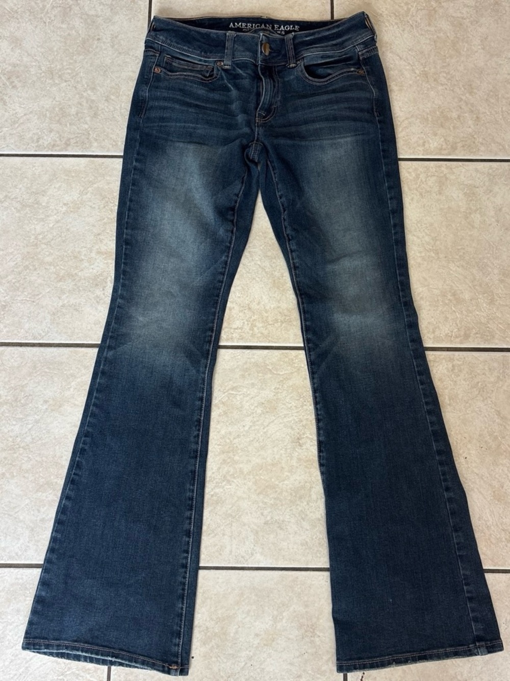 Y2K American Eagle Outfitters Women's Dark Wash Bootcut Jeans ✨
